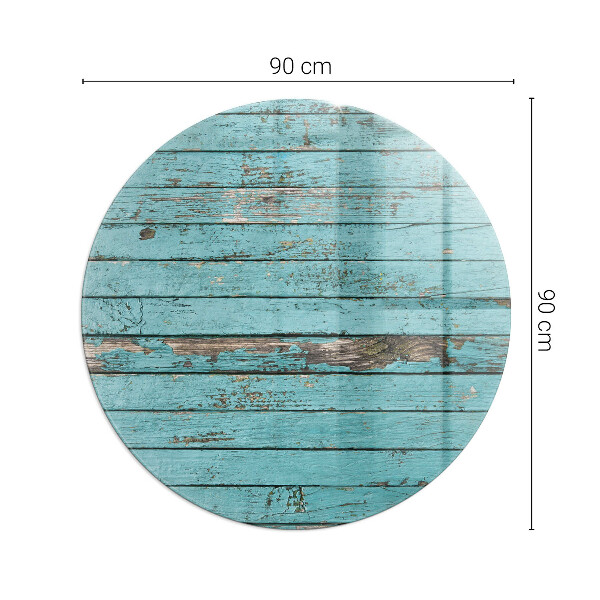 Round glass wood burner hearth Rustic style boards