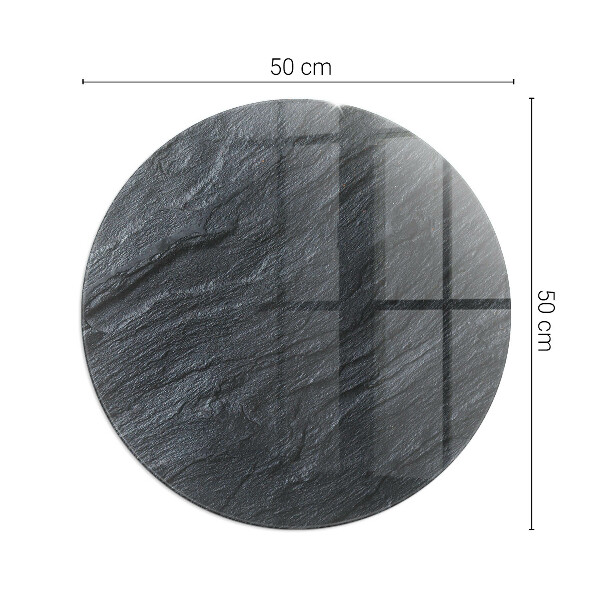 Round glass fire hearth Stone surface texture