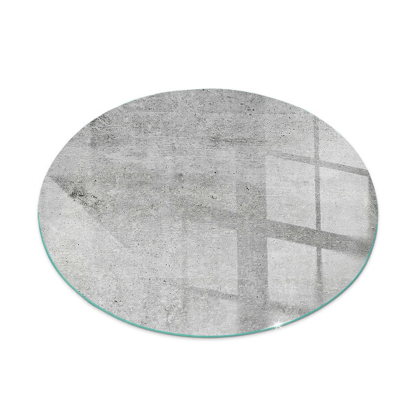 Round glass hearths for wood burners Raw concrete texture