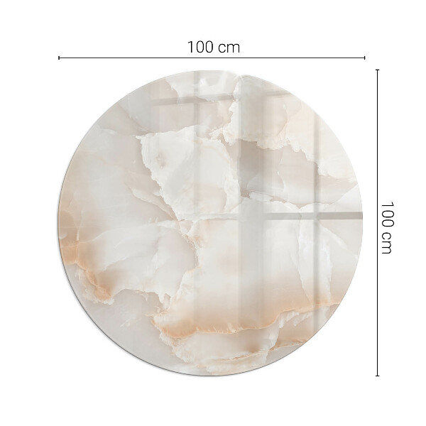 Round glass wood burner hearth Natural stone pattern