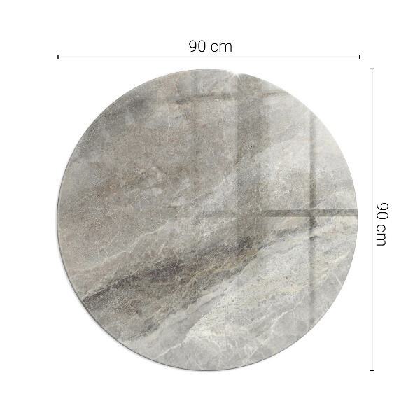 Round glass fire hearth Natural stone pattern