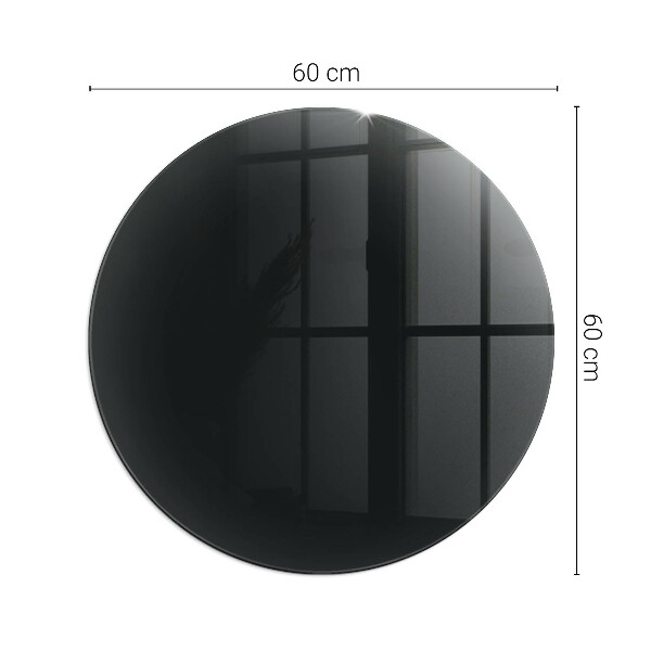 Round glass fire hearth Color Black