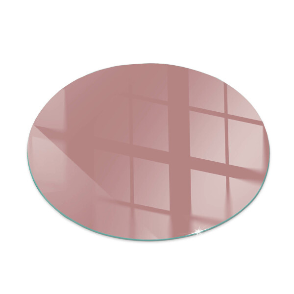 Round glass fire hearth Color Pink