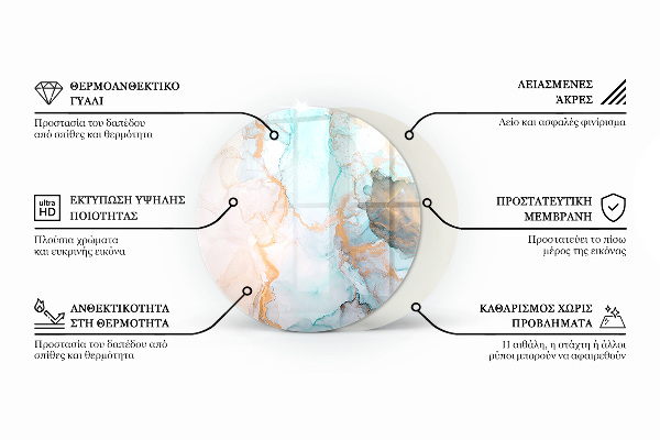 Round glass hearths for wood burners Color Light Green