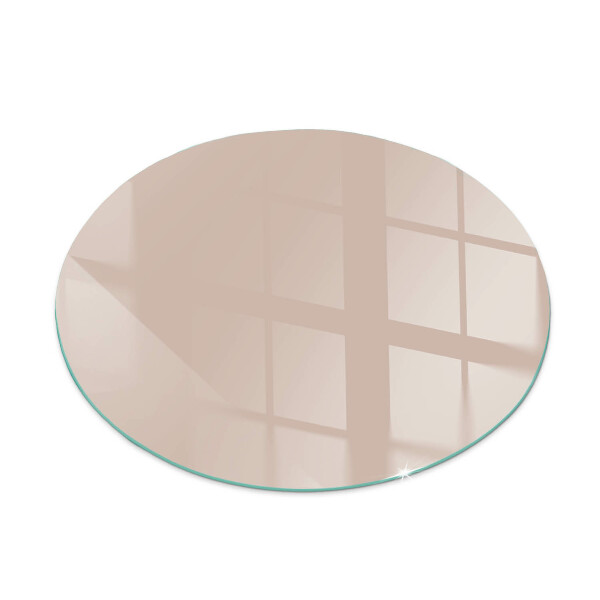 Round glass hearths for wood burners Color Light Brown