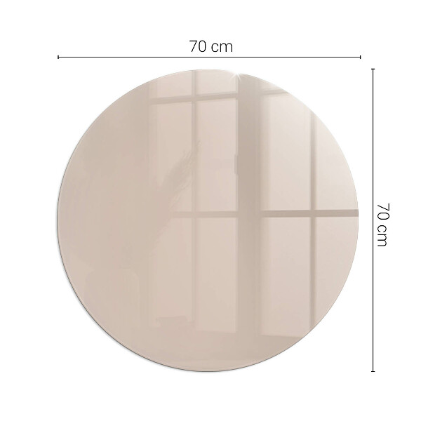 Round glass hearths for wood burners Color Light Brown