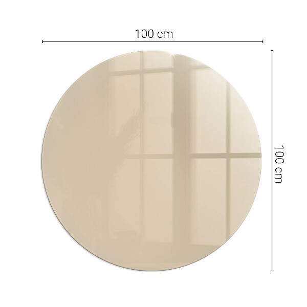 Round glass wood burner hearth Color Beige