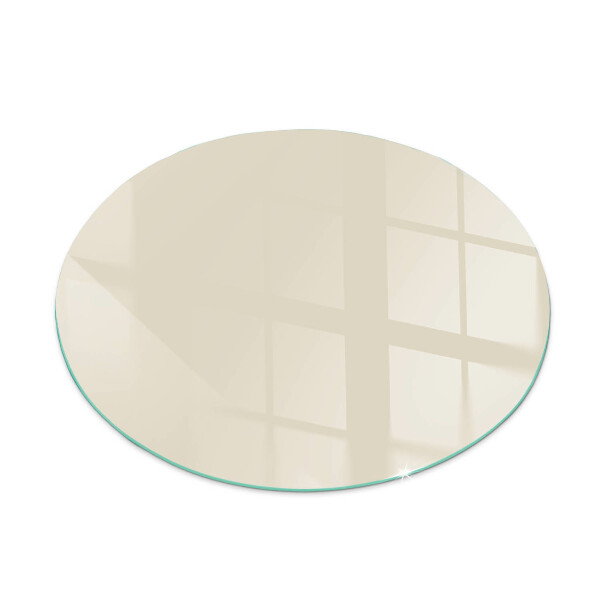 Round glass hearths for wood burners Color Beige