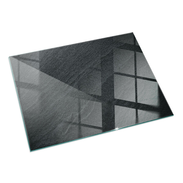 Rectangular glass hearth for wood stove Natural stone texture