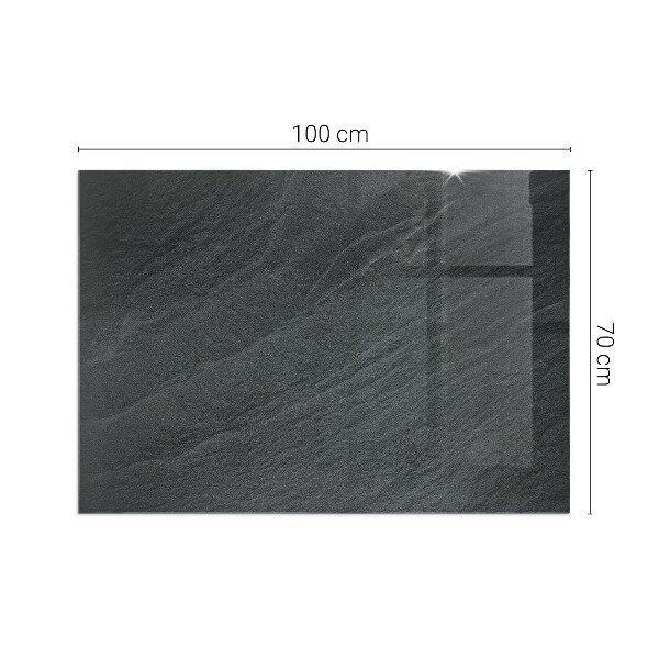 Rectangular glass hearth for wood stove Natural stone texture
