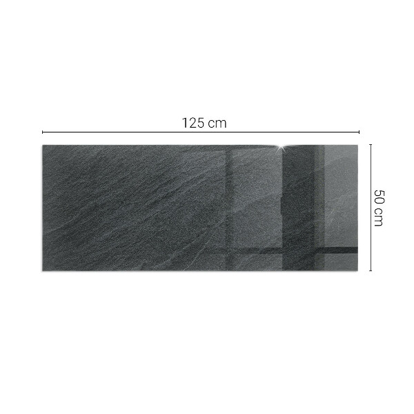 Rectangular glass hearth for wood stove Natural stone texture