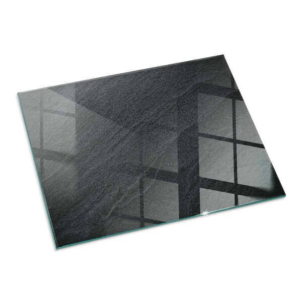 Rectangular glass hearth for wood stove Natural stone texture