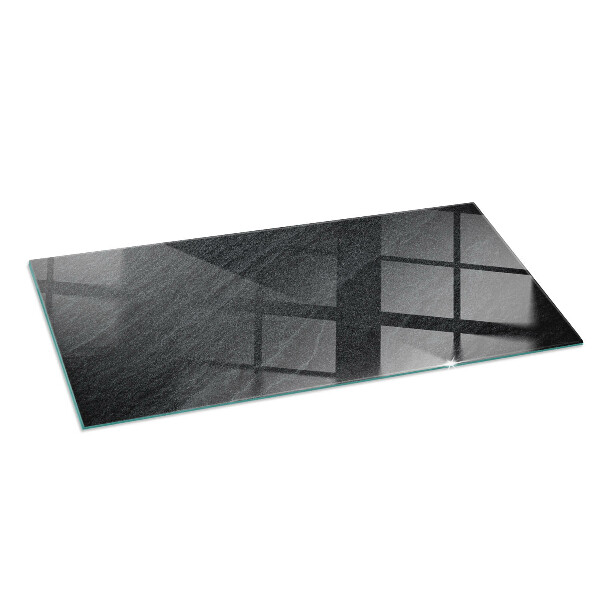 Rectangular glass hearth for wood stove Natural stone texture