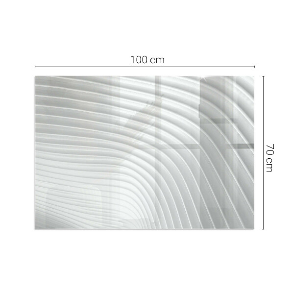 Rectangular glass hearth for wood stove Waves of delicate lines