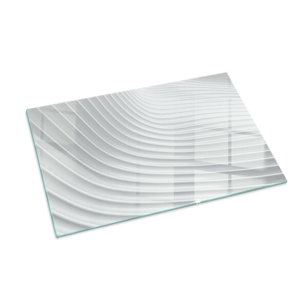 Rectangular glass hearth for wood stove Waves of delicate lines