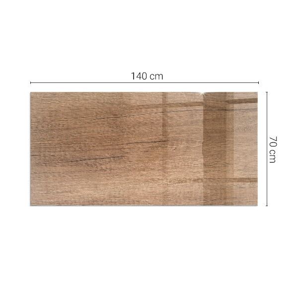 Rectangular glass hearth for wood stove Natural wood pattern