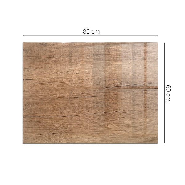 Rectangular glass hearth for wood stove Natural wood pattern