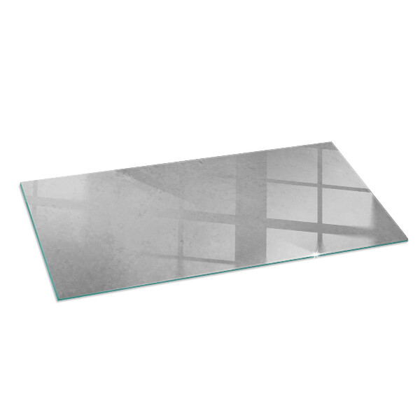 Rectangular glass hearth Concrete texture with effect