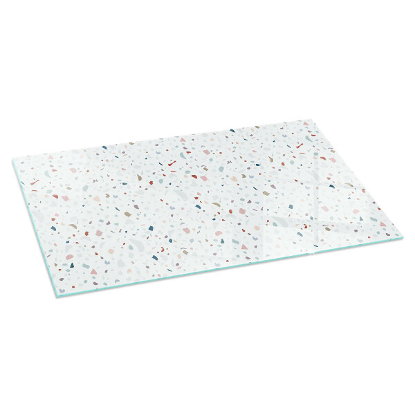 Rectangular glass hearth for wood stove Pattern with small shapes