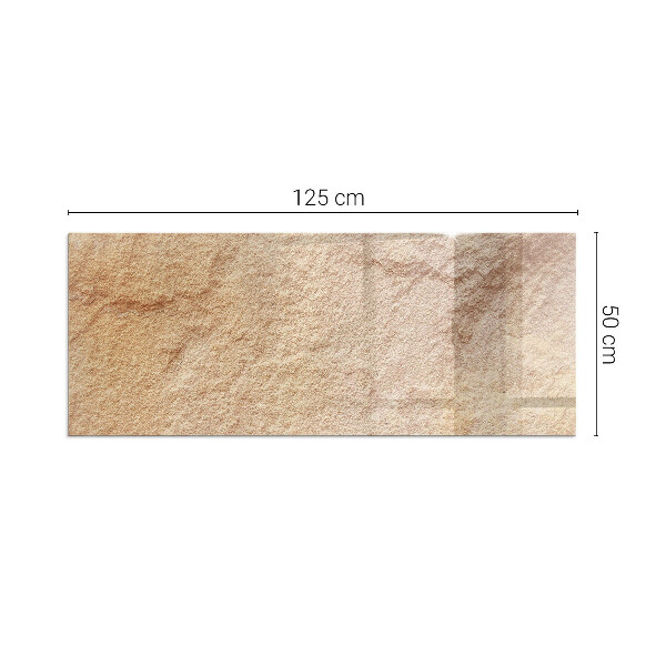 Rectangular glass hearth for wood stove Natural stone texture