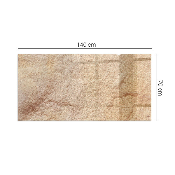 Rectangular glass hearth for wood stove Natural stone texture