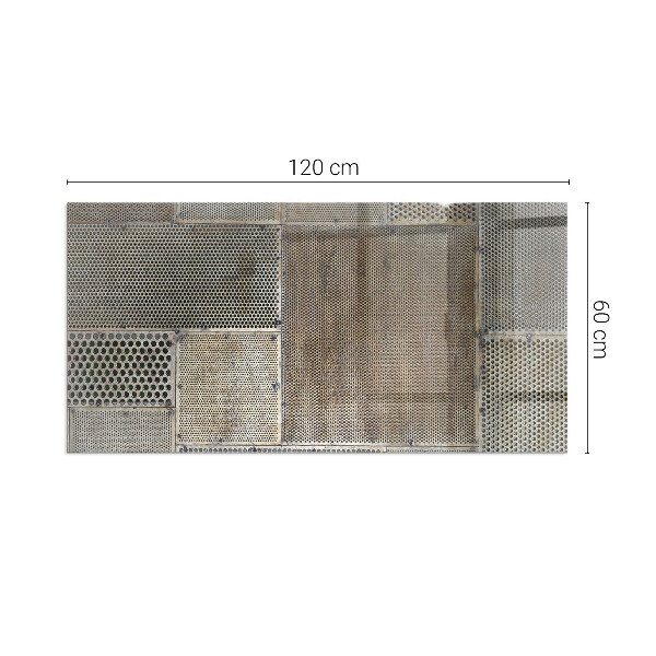 Rectangular glass hearth Perforated sheet pattern