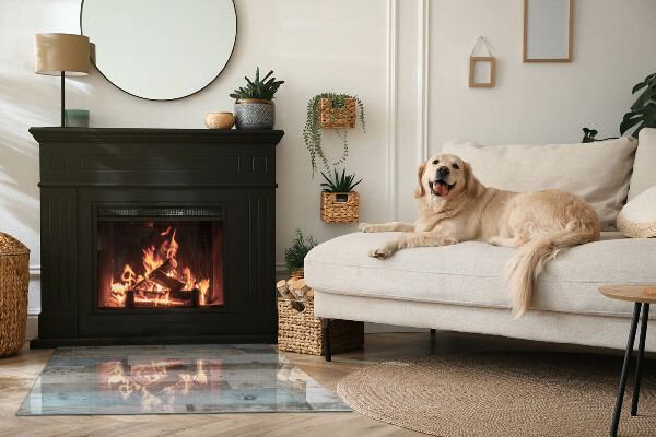 Rectangular glass hearth for log burner Boards in different shades