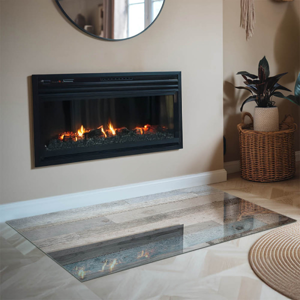 Rectangular glass hearth for log burner Boards in different shades