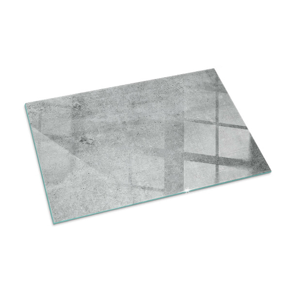 Rectangular glass hearth for wood stove Raw concrete texture
