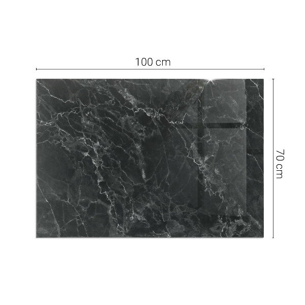 Rectangular glass hearth for log burner Elegant marble pattern