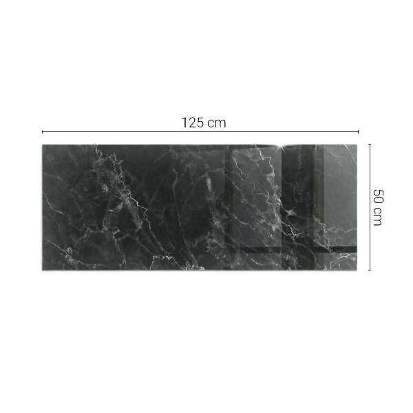 Rectangular glass hearth for log burner Elegant marble pattern