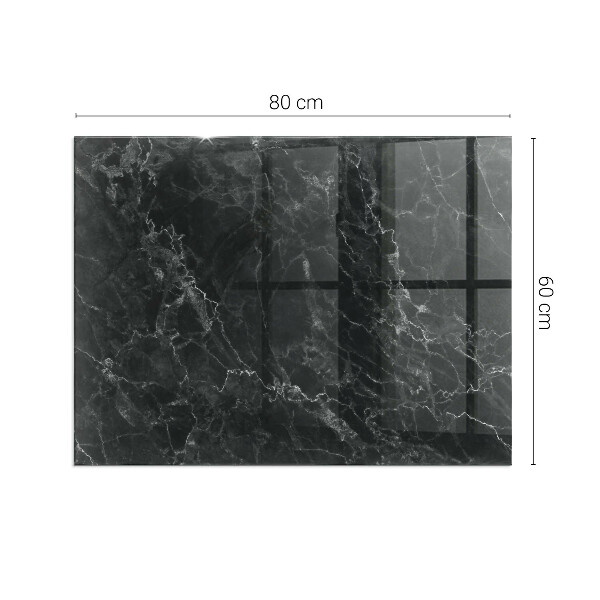 Rectangular glass hearth for log burner Elegant marble pattern
