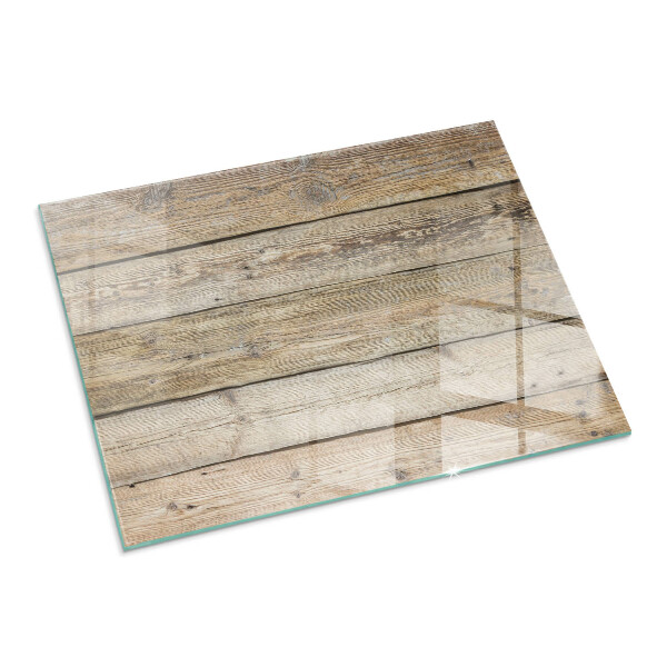 Rectangular glass hearth for log burner Texture of wooden boards