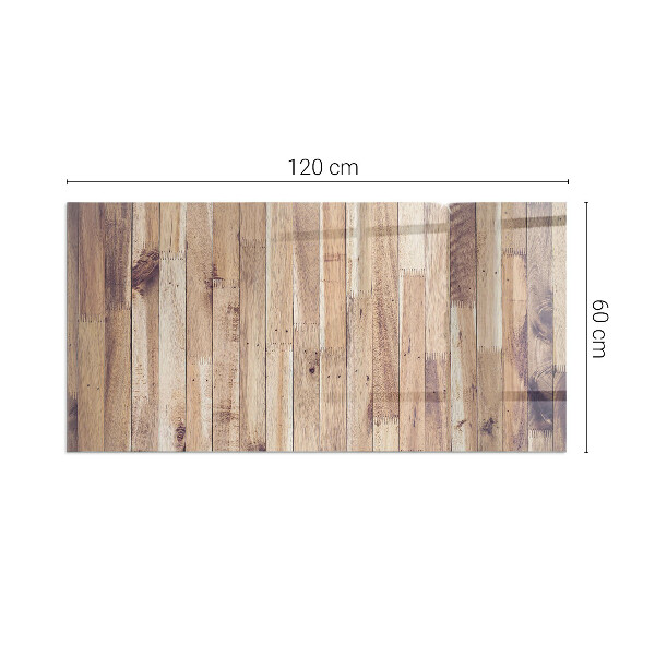 Rectangular glass hearth for wood stove Wooden board in the layout
