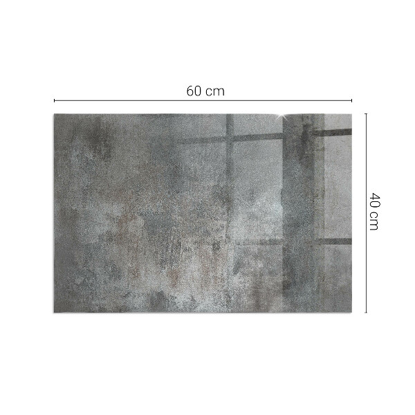 Rectangular glass hearth Raw surface texture