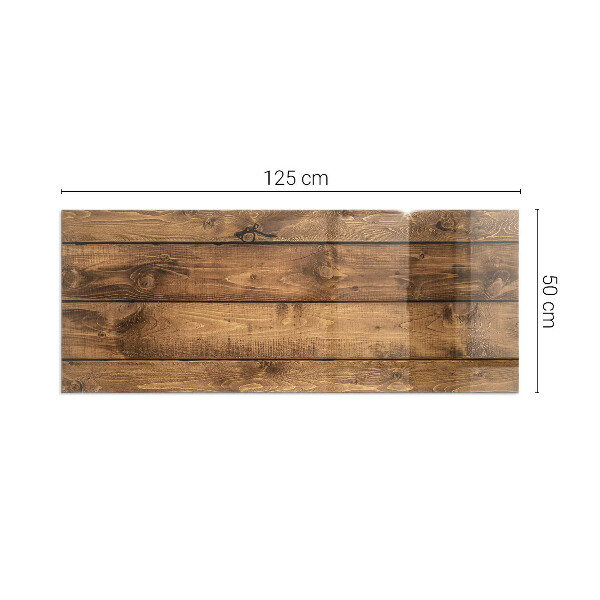 Rectangular glass hearth for log burner Wooden board with grain