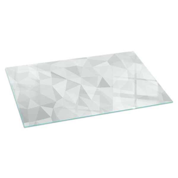 Rectangular glass hearth Abstract geometric pattern