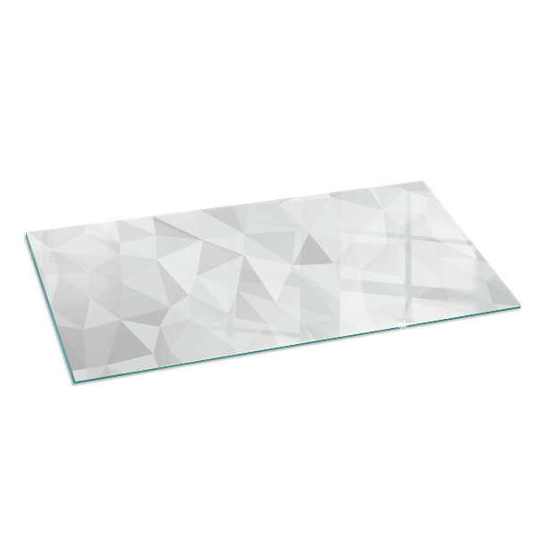 Rectangular glass hearth Abstract geometric pattern