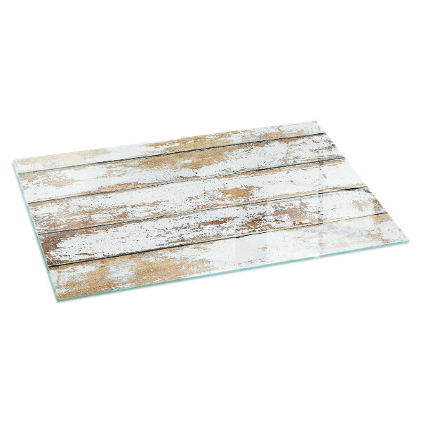 Rectangular glass hearth for log burner Damaged wooden board
