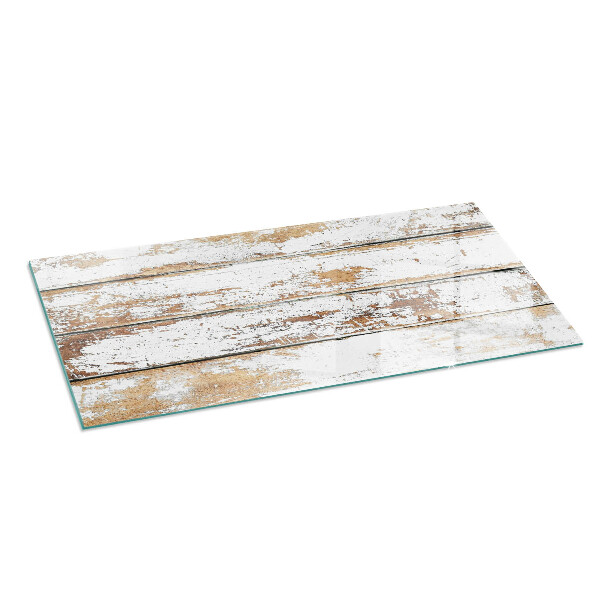 Rectangular glass hearth for log burner Damaged wooden board