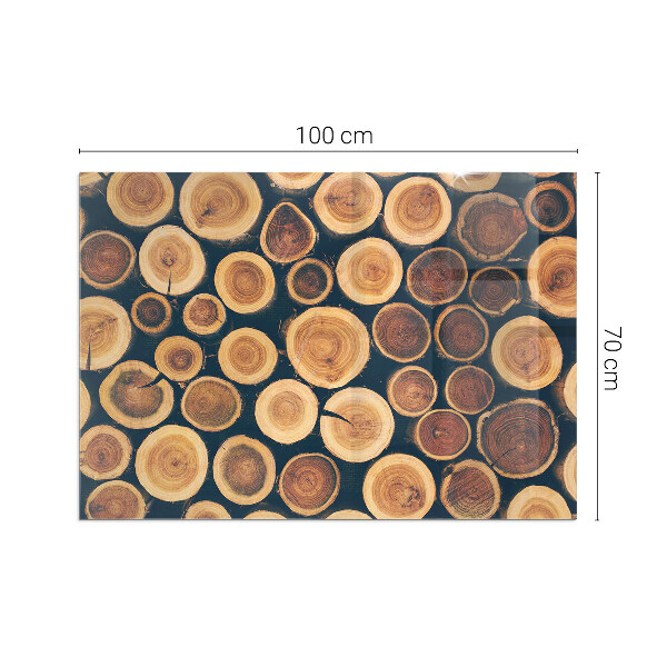 Rectangular glass hearth for wood stove Box with cut wood