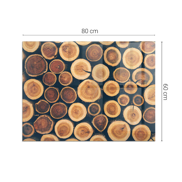 Rectangular glass hearth for wood stove Box with cut wood