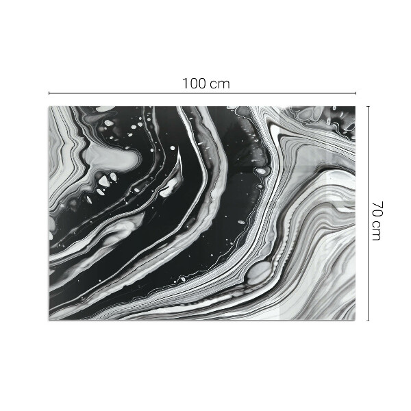 Rectangular glass hearth for log burner Abstract waves and lines