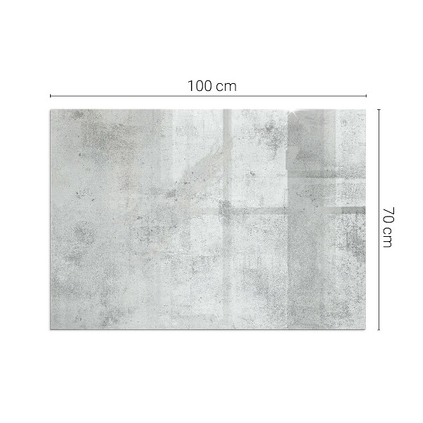 Rectangular glass hearth for wood stove Raw concrete texture