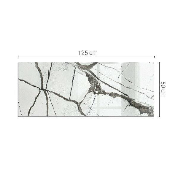 Rectangular glass hearth for wood stove Marble Vein Pattern