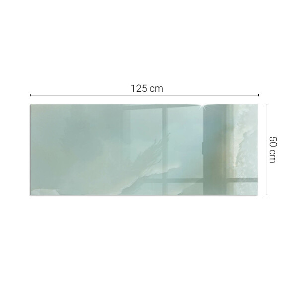 Rectangular glass hearth for log burner Delicate marble pattern