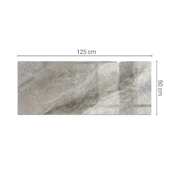 Rectangular glass hearth for log burner Natural stone pattern