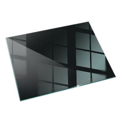 Rectangular glass hearth for log burner Color Black