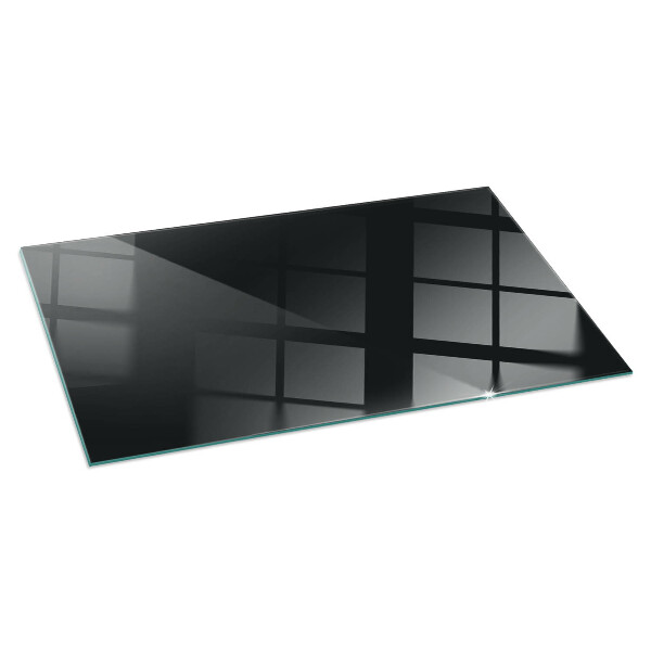 Rectangular glass hearth for log burner Color Black