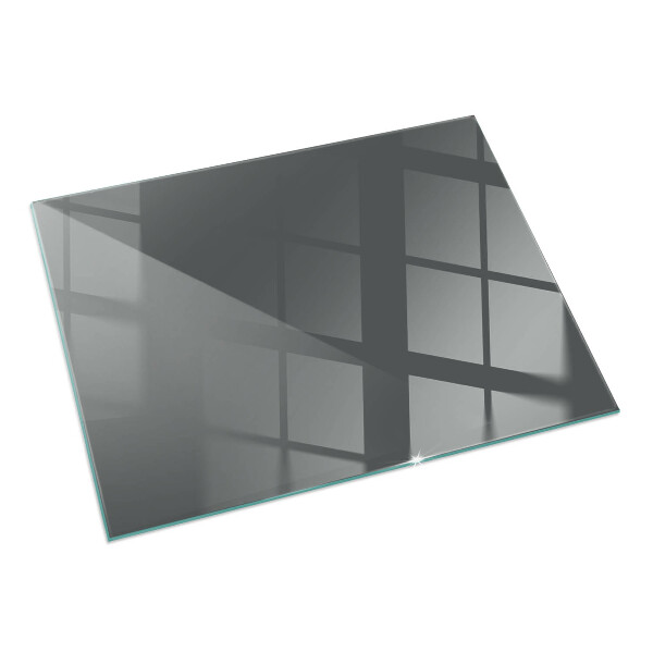 Rectangular glass hearth Color Gray-brown